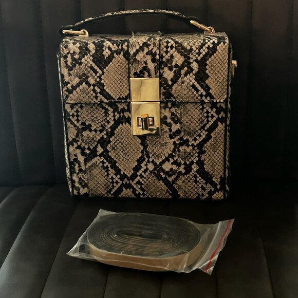 NWT Mango Crossbody Snake Print Bag With Shoulder Strap - Picture 3 of 12